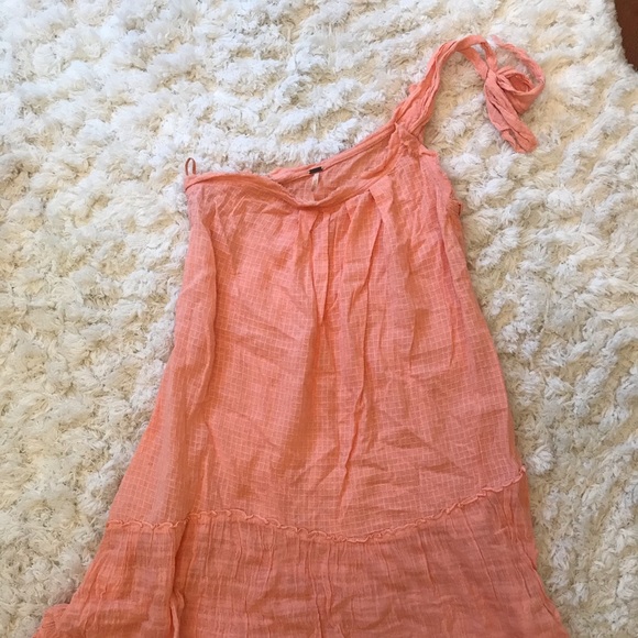 Free people one shoulder high/low beach cover up - Picture 2 of 5